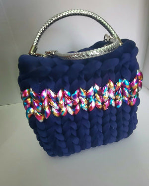 Crochet chunky velvet tote