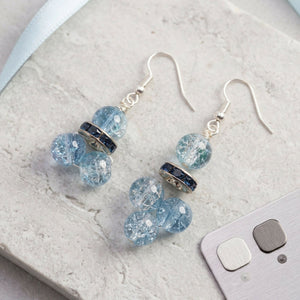 Fresh Glow Ice-Blue Drop Earrings