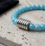 Azure Glow Bead Bracelet
