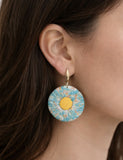 Turquoise Bloom Statement Earrings