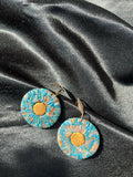 Turquoise Bloom Statement Earrings