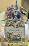 Dubai Mini Desk Calendar 2026 — Stackable mini desk calendar 2026