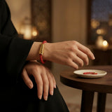 Crimson Spine Bracelet (Gold Tone)
