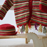 Striped red cardigan (AB65-1) 2