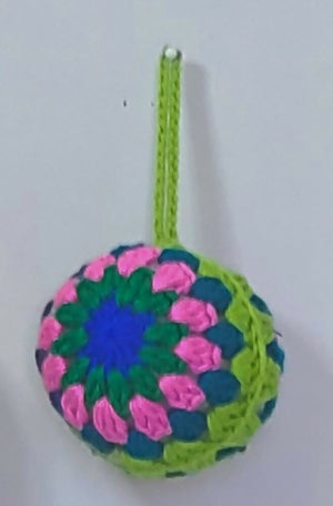 Christmas tree crochet baubles