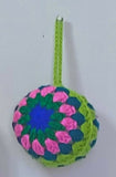 Christmas tree crochet baubles