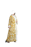 Handmade Kimono - Yellow White Ikat