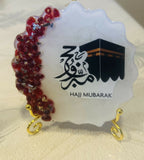 Customized Hajj Mubarak Resin Keepsake | Islamic Gift Décor
