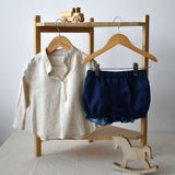 Linen shirt and blue trousers (AB71-141-1) 1
