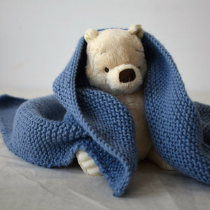 Blue  Fuchsia knitted blanket (AB186-1  AB186-2) 2