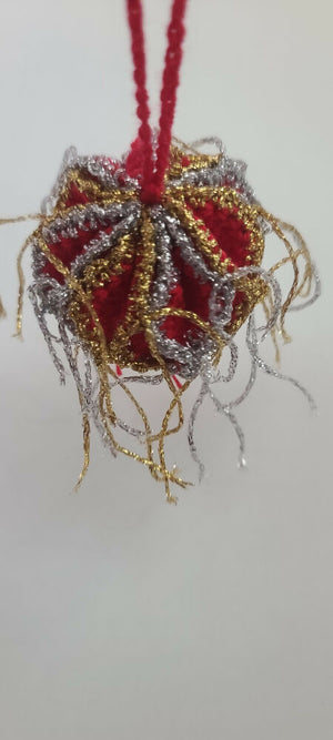 Christmas crochet fancy bauble