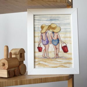 Framed cross-stitch - Beach (AB183) 1