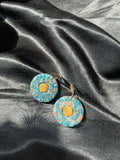 Turquoise Bloom Statement Earrings