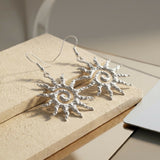 Solar Spiral Drop Earrings