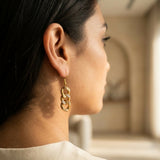 Golden Link Drop Earrings