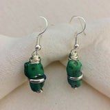 Emerald Speckle Drop Earrings