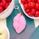 Keychain crocheted kiss