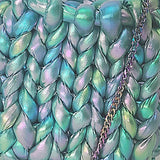 Crochet chunky metallic tote bag