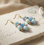 Ocean Speckle Cluster Drop Earrings