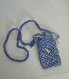 Crochet crossbody phone pouch