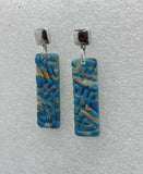 Turquoise Marble Statement Drops