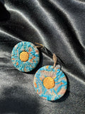 Turquoise Bloom Statement Earrings