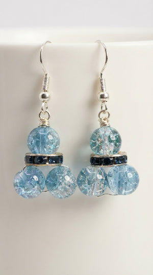 Fresh Glow Ice-Blue Drop Earrings