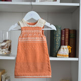 Knitted wool orange dress (AB151-1)
