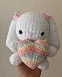 Pastel Multicolour Heart Bunny