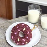 Keychain crochet donut