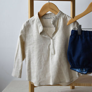 Linen shirt and blue trousers (AB71-141-1) 2