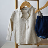 Linen shirt and blue trousers (AB71-141-1) 2