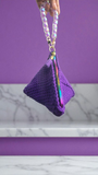 Crocheted pyramid purse