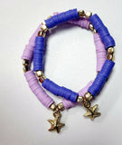 Star bracelet with polymer beads