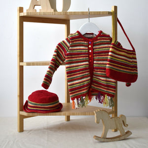 Striped red cardigan (AB65-1) 1