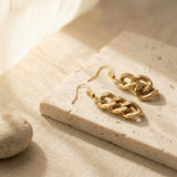 Golden Link Drop Earrings