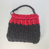 Cruchet chunky bi-color tote bag