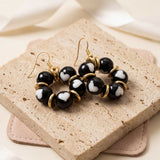 Midnight Heart Hoop Earrings