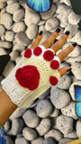Handmade Crochet Paw Fingerless Gloves