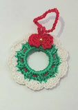 Christmas crochet mini wreath