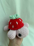 Strawbeary the Turtle - Crochet Fruit Turtle Plushie