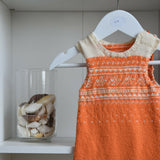 Knitted wool orange dress (AB151-1) 2