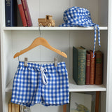 Checkered blue and white summer trousers (AB42-12) 1