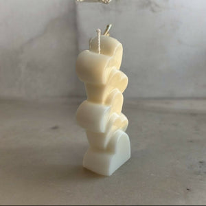 Heart Stack Candle Height 13 CM X Width 5.5 CM
