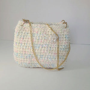 Crochet boucle tote bag