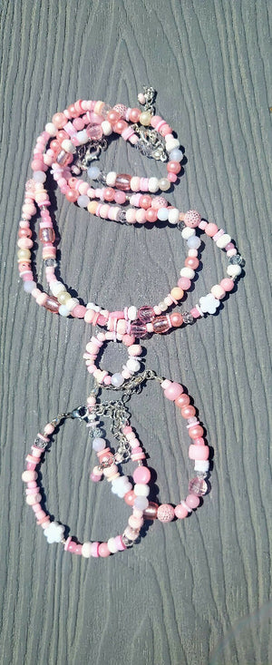 Mixed beads necklace bracelet