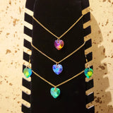 Crystal heart necklace collection