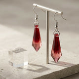 Crimson Prism Drop Earrings