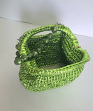 Crichet festive metallic clutch