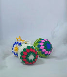 Christmas tree crochet baubles